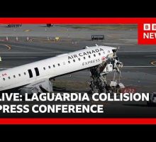 LIVE: LaGuardia plane collision investigators to give more details at press conference | BBC News