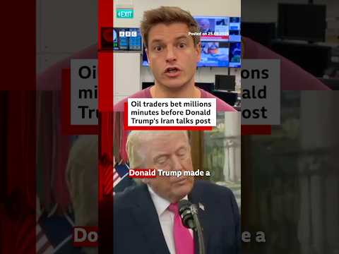 Oil traders bet millions minutes before Donald Trump's Iran talks post. #DonaldTrump #BBCNews