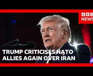 Donald Trump criticises Nato allies again over Iran | BBC News