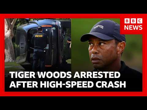 Tiger Woods charged with driving under influence after high speed car crash | BBC News