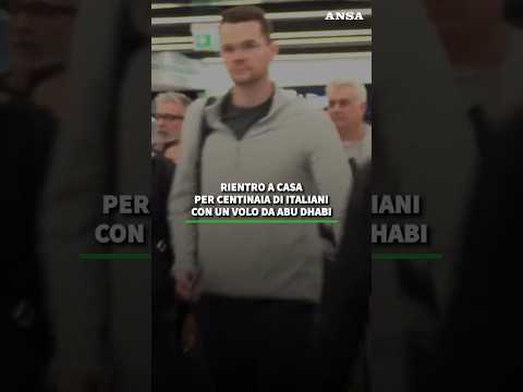 Rientro a casa per centinaia di italiani con un volo da Abu Dhabi #ansa #news