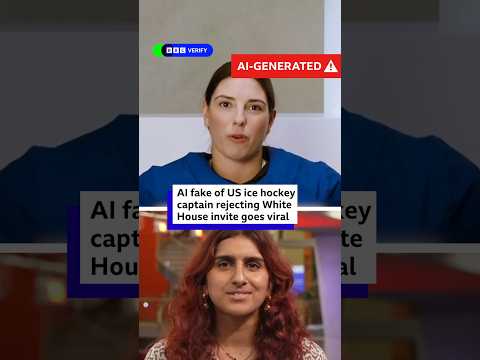 AI fake of US ice hockey captain rejecting White House invite goes viral. #WinterOlympics #BBCNews