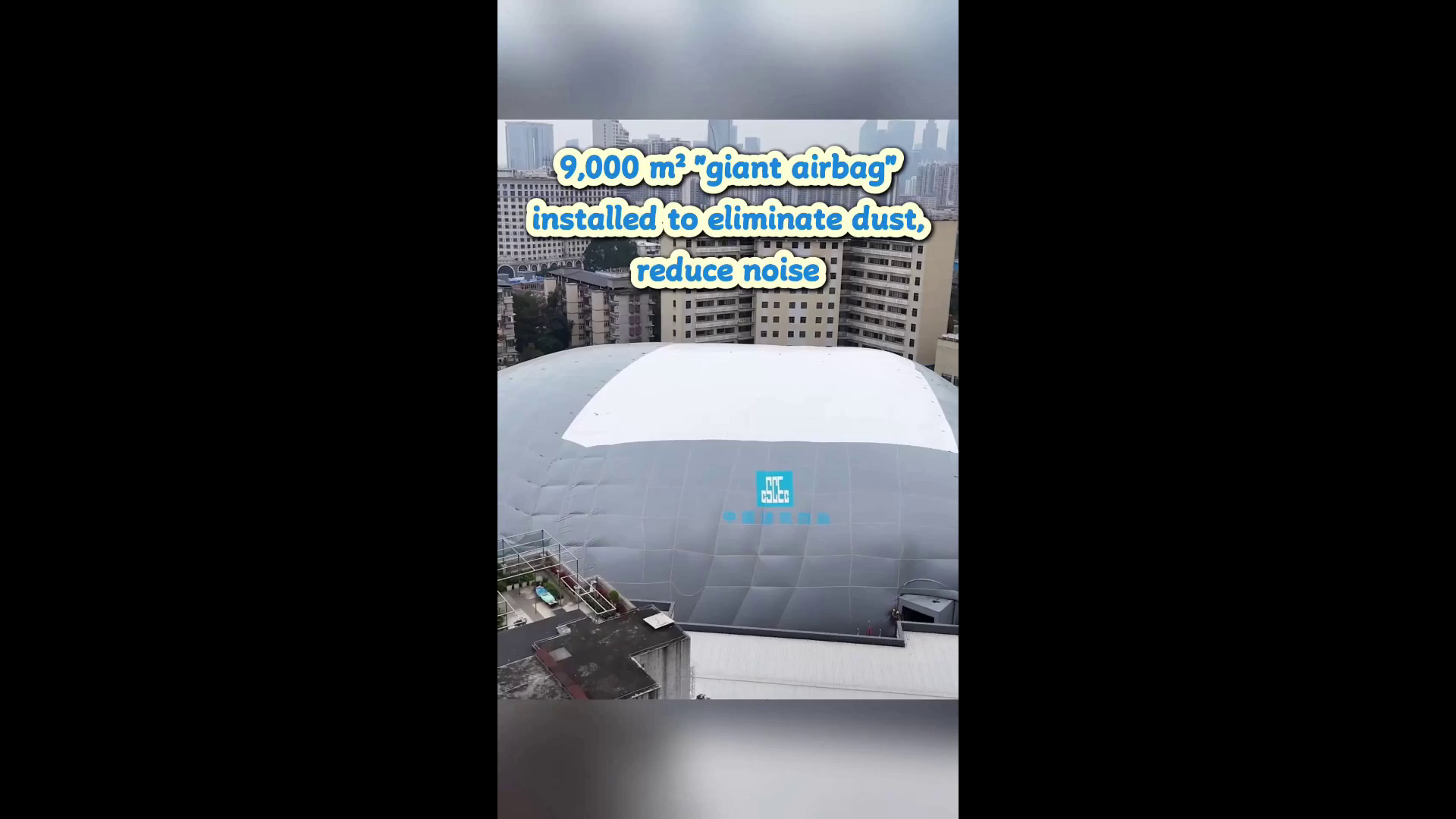Cina: Guangzhou, maxi airbag da 9.000 m&sup2; riduce polvere e rumori nei cantieri