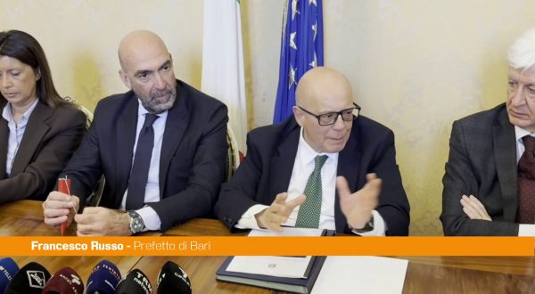 Prefetto Bari “Patto sulla sicurezza con Comune e associazioni di categoria”