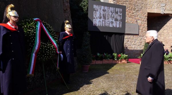 Mattarella alla cerimonia per l’eccidio delle Fosse Ardeatine