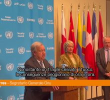 Guterres "Con il blocco di Hormuz il rischio &egrave; una recessione globale"