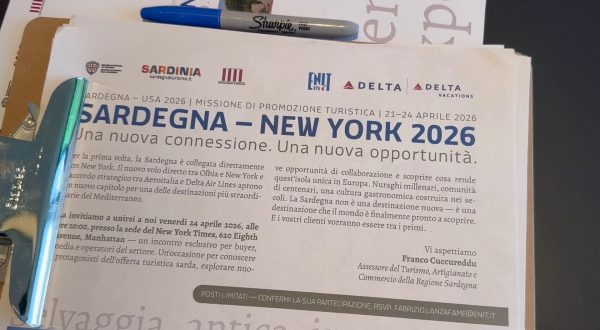 Turismo, Sardegna accelera su mercato Usa con il primo volo diretto per New York