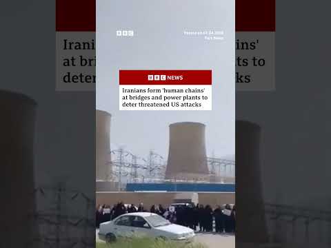 Iranians form “human chains” at bridges and power plants. #Iran #BBCNews