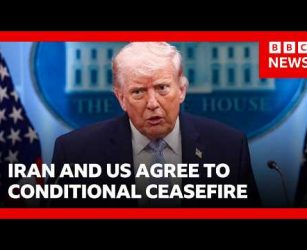 Iran and US agree to conditional ceasefire and opening of Hormuz strait | BBC News