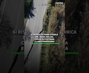 Si risveglia frana storica nel Basso Molise, chiuse A14 e linea ferroviaria #ansa #news