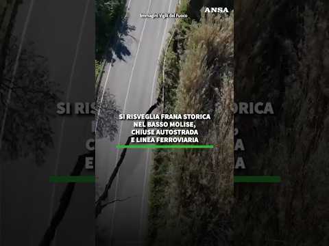 Si risveglia frana storica nel Basso Molise, chiuse A14 e linea ferroviaria #ansa #news