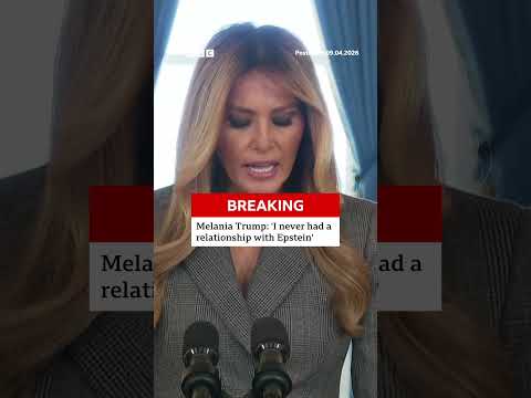 Melania Trump says rumours linking her to Jeffrey Epstein “need to stop”. #BBCNews