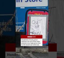 Hundreds of Irish petrol stations run out of fuel as protests continue. #Ireland #Iran #BBCNews