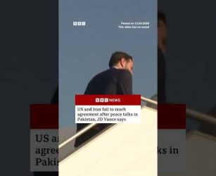 US and Iran fail to reach agreement after historic peace talks in Pakistan. #Iran #US #BBCNews