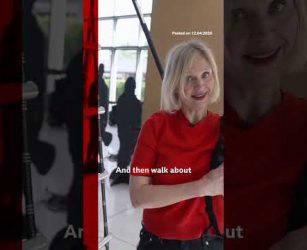 Artemis crew take on obstacle course after return to Earth. #ArtemisII #BBCNews