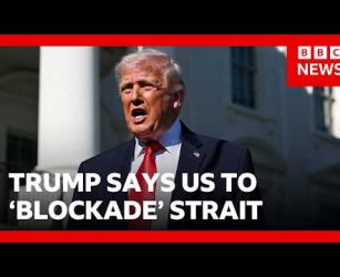 Donald Trump says US to 'blockade' Strait of Hormuz after Iran talks fail | BBC News