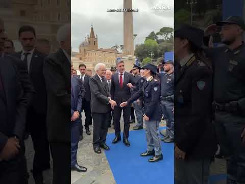 La visita di Mattarella allo Spazio della Legalita’ per i 174 anni della Polizia #ansa #news
