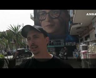 Napoli, murale di Jorit per Francesca Albanese#ansa #news