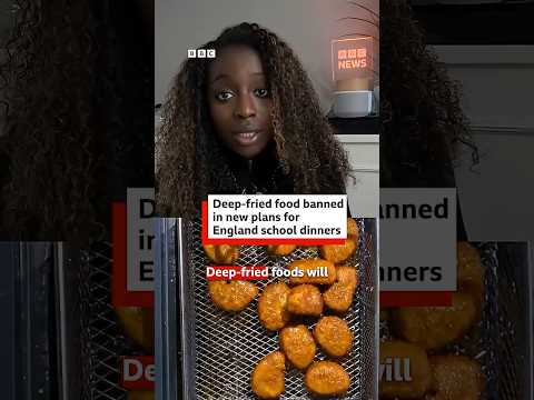Deep-fried food will be banned in schools in England. #SchoolDinner #BBCNews