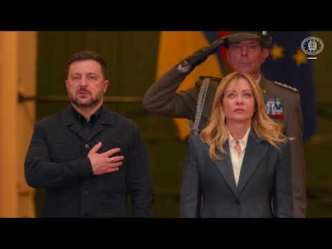 Il Presidente Meloni riceve a Palazzo Chigi il Presidente dell’Ucraina Zelensky