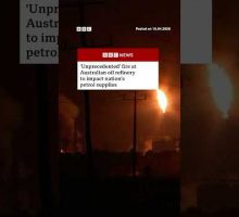 'Unprecedented' fire at Australian oil refinery to impact petrol supplies. #Australia #BBCNews