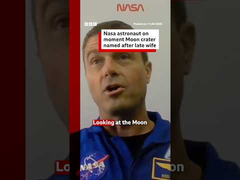 Artemis astronaut describes ‘powerful’ moment Moon crater named after his late wife. #Nasa #BBCNews