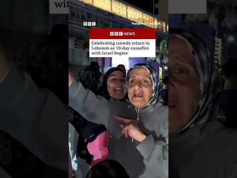 A 10-day ceasefire between Israel and Lebanon has begun, with celebrations in Sidon. #BBCNews