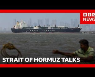 UK says Iran holding world economy 'hostage' with Hormuz attacks | BBC News