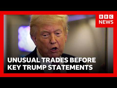 The insider trading suspicions looming over Trump's presidency | BBC News