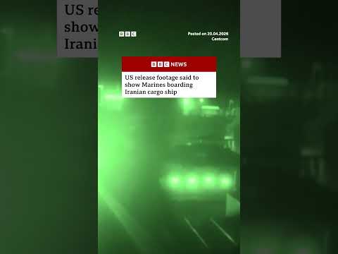 US release footage said to show Marines boarding Iranian cargo ship. #Iran #US #BBCNews