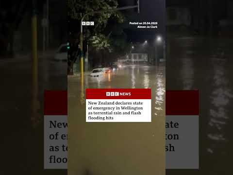 New Zealand declares state of emergency in Wellington as floods hit. #Wellington #Floods #BBCNews