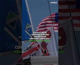 Flotilla, Delia: "Partiamo di nuovo perche' a Gaza continua il genocidio" #ansa #news