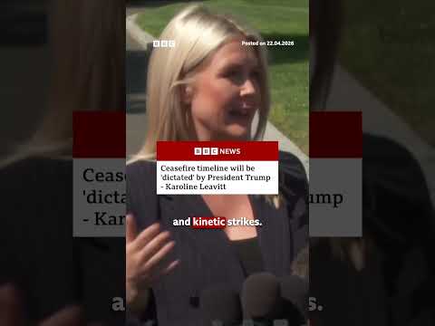 Ceasefire timeline will be ‘dictated’ by US President Donald Trump, says Karoline Leavitt. #BBCNews