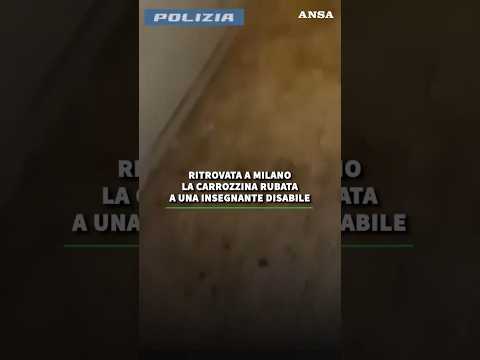 Ritrovata a Milano la carrozzina rubata a una insegnante disabile #ansa #news