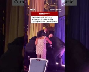 Vice-President JD Vance rushed away after Correspondents' Dinner gunshots #JDVance #BBCNews