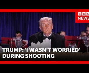 Trump says he 'wasn't worried' during shooting, with suspect due to appear in court | BBC News