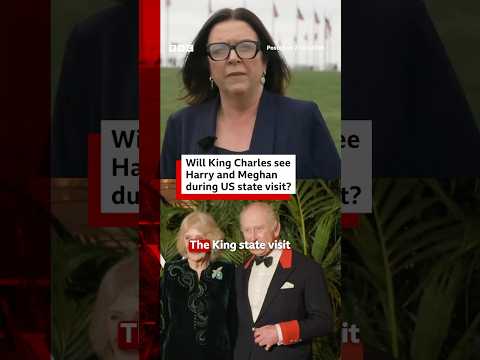 Will King Charles see Harry and Meghan during his US state visit? #RoyalFamily #BBCNews