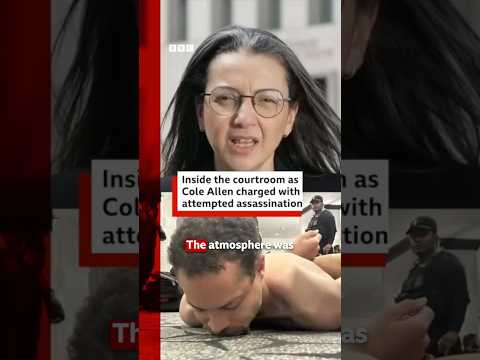 Inside the courtroom as Cole Allen charged with attempted assassination. #DonaldTrump #BBCNews