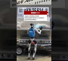 Robots help load cargo into planes at Tokyo's Haneda airport. #BBCNews
