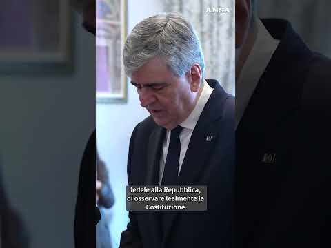 Il Ministro del Turismo Gianmarco Mazzi giura al Quirinale #ansa #news