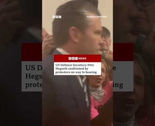 Hegseth arrives on Capitol Hill to testify on spending in the US-Israeli war with Iran. #BBCNews
