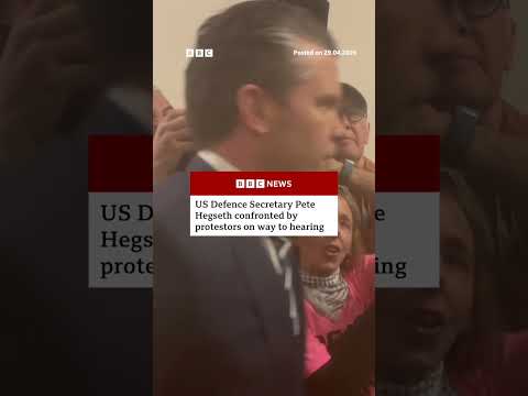 Hegseth arrives on Capitol Hill to testify on spending in the US-Israeli war with Iran. #BBCNews