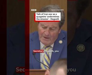 Pete Hegseth spars with US lawmaker over war during hearing #BBCNews