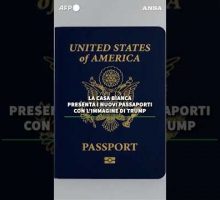 La Casa Bianca presenta il nuovo passaporto con l'immagine di Trump #ansa #news