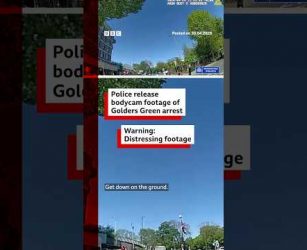 Police release bodycam footage of Golders Green arrest. #BBCNews