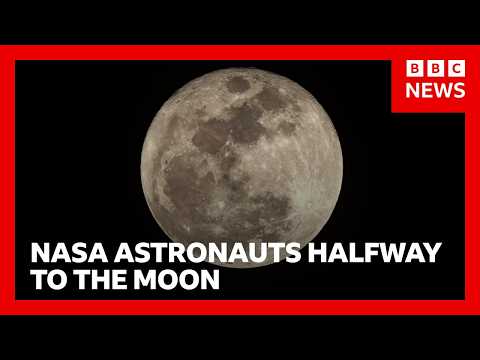 Artemis II crew see first glimpse of far side of Moon | BBC News