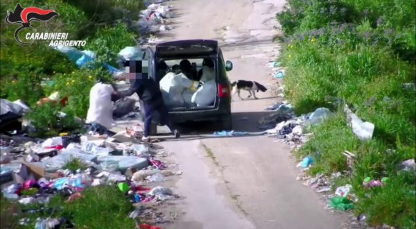 Tratto di strada nell’Agrigentino trasformato in discarica abusiva, 23 denunce