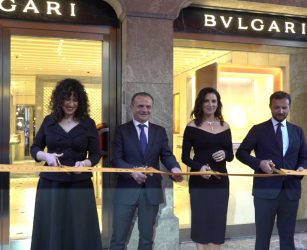Luisa Ranieri a Taormina per il taglio del nastro della nuova boutique Bvlgari
