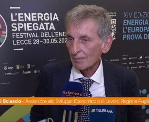 Energia, Di Sciascio "La Regione Puglia far&agrave; la sua parte"