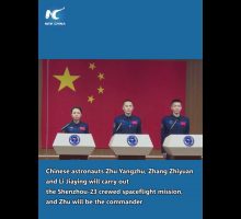 Cina, presentato l'equipaggio della missione Shenzhou-23